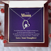 Load image into Gallery viewer, Mom Thank You Love Your Daughter Forever Love Necklace
