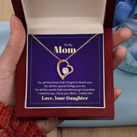 Load image into Gallery viewer, Mom Thank You Love Your Daughter Forever Love Necklace
