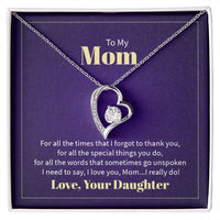 Load image into Gallery viewer, Mom Thank You Love Your Daughter Forever Love Necklace
