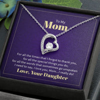 Load image into Gallery viewer, Mom Thank You Love Your Daughter Forever Love Necklace
