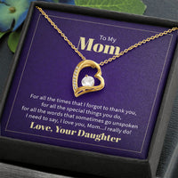 Load image into Gallery viewer, Mom Thank You Love Your Daughter Forever Love Necklace
