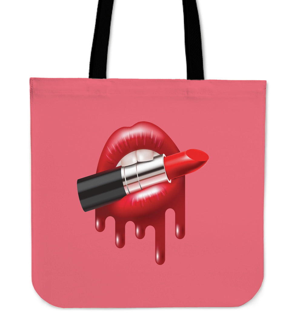 Dripping Lipstick Tote Bag