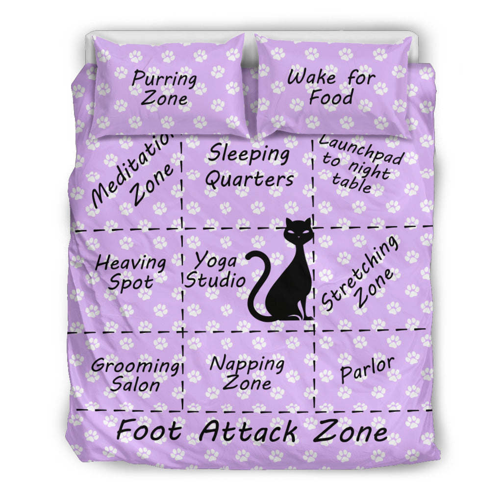 Purple Cat's Map of the Bedding Set