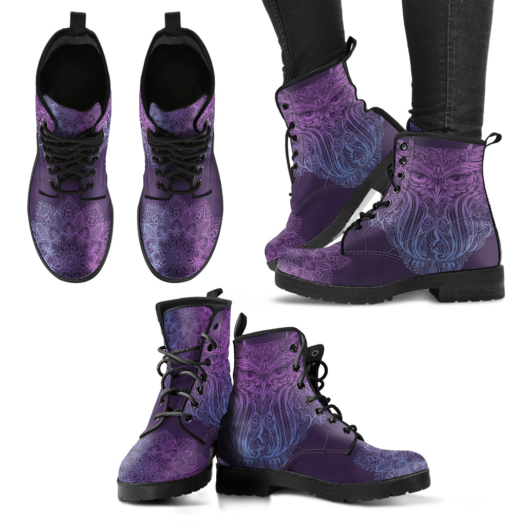 Purple Owl Women's Eco-Friendly Leather Boots