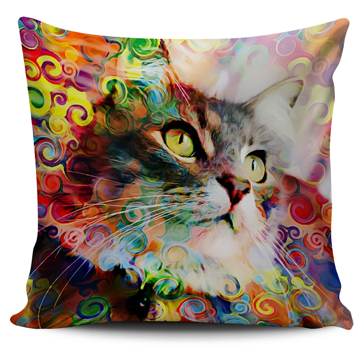 Cat Watercolor Pillow Cover