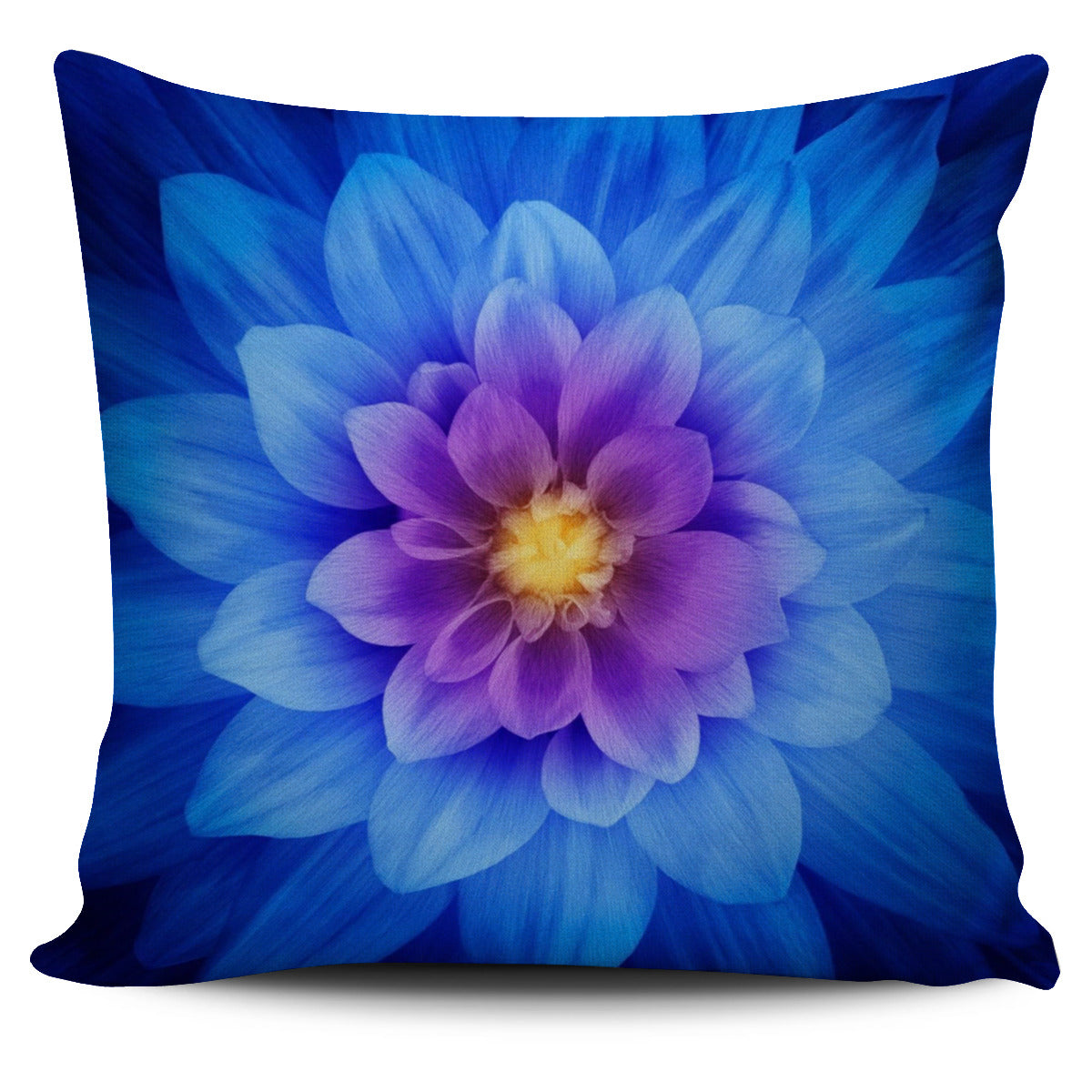 Blue Flower Pillow Cover