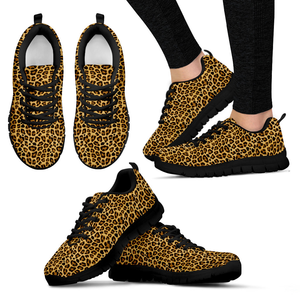Leopard Women's Sneakers Black Soles