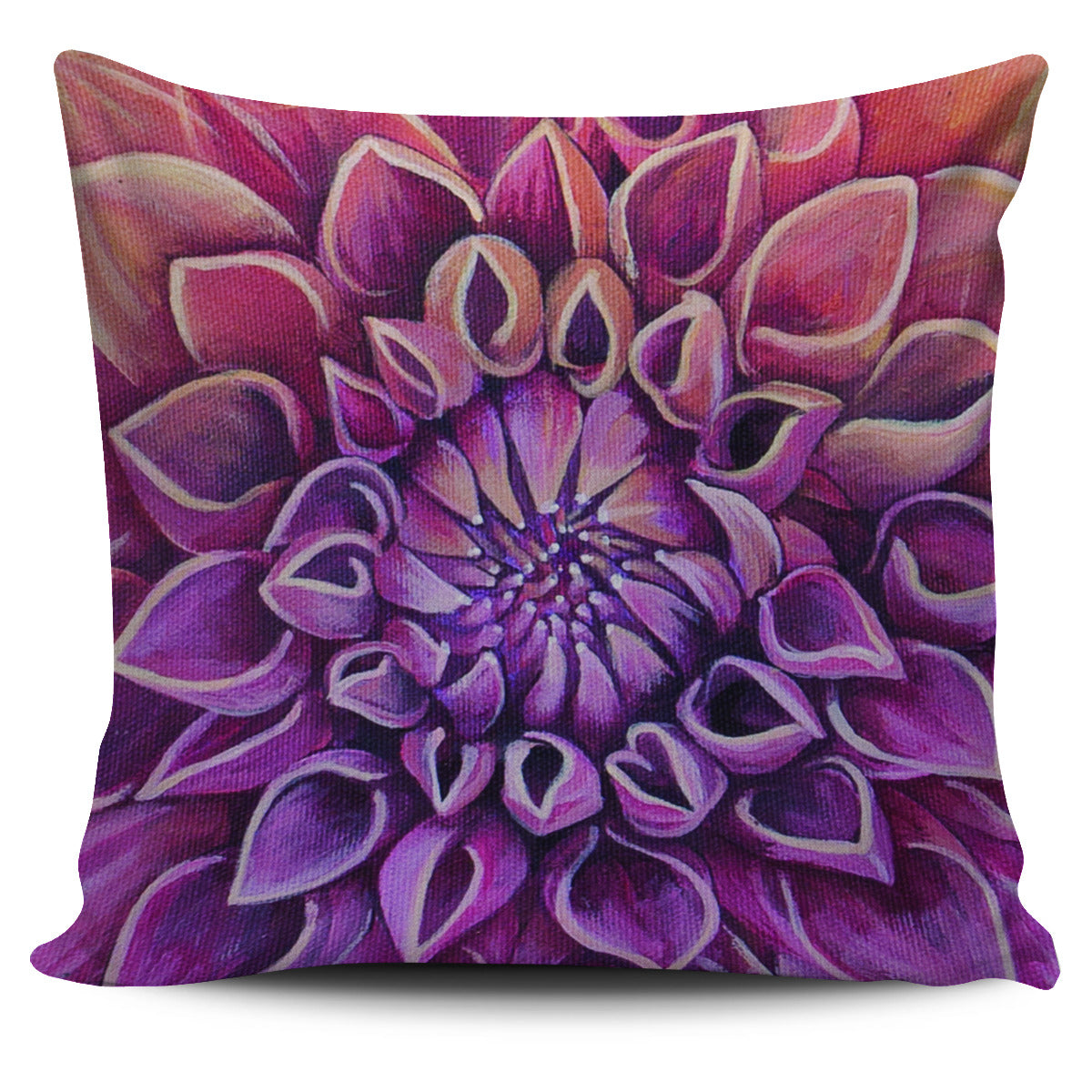 Purple Flower Pillow Cover