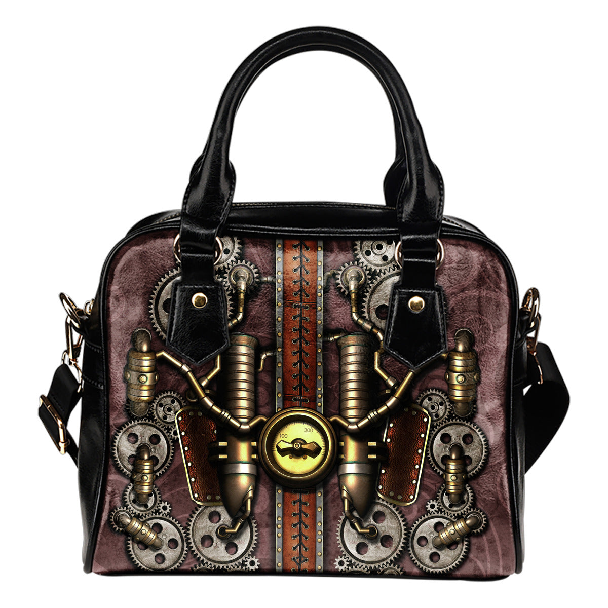 Steampunk Gears Shoulder Handbag