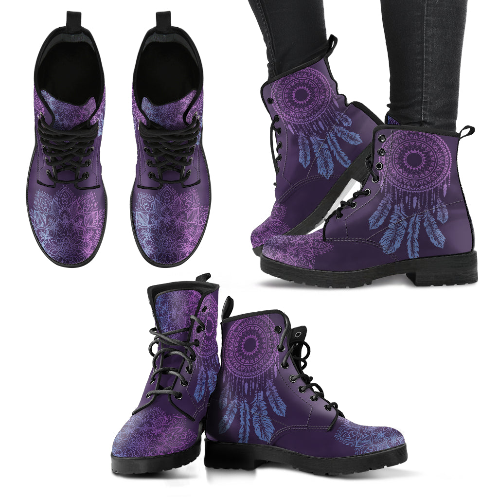 Purple Dream Catcher Women's Eco-Friendly Leather Boots