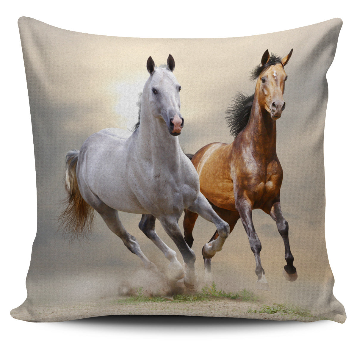 Horses Running Pillow Cover