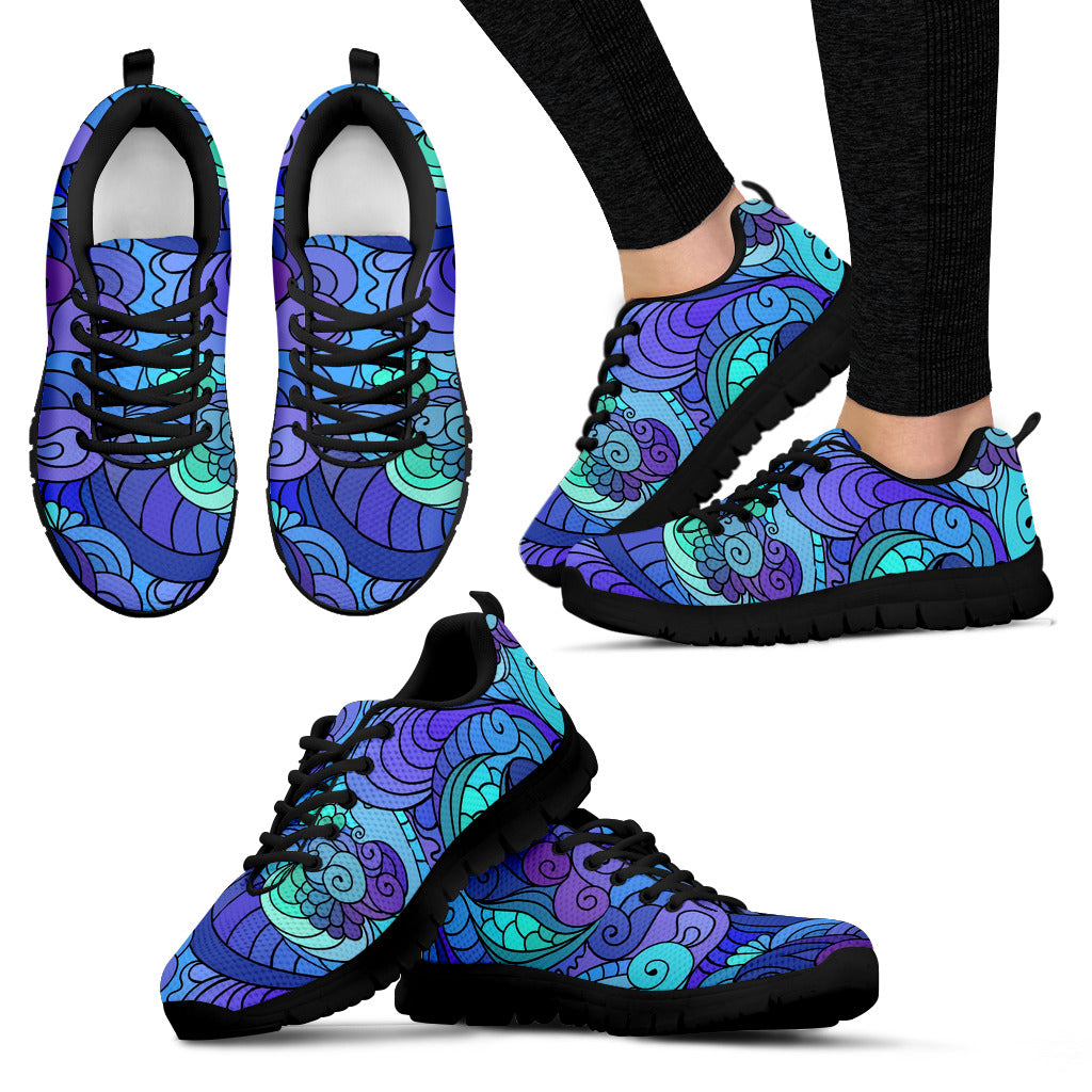Blue Hippie Women's Sneakers Black Soles