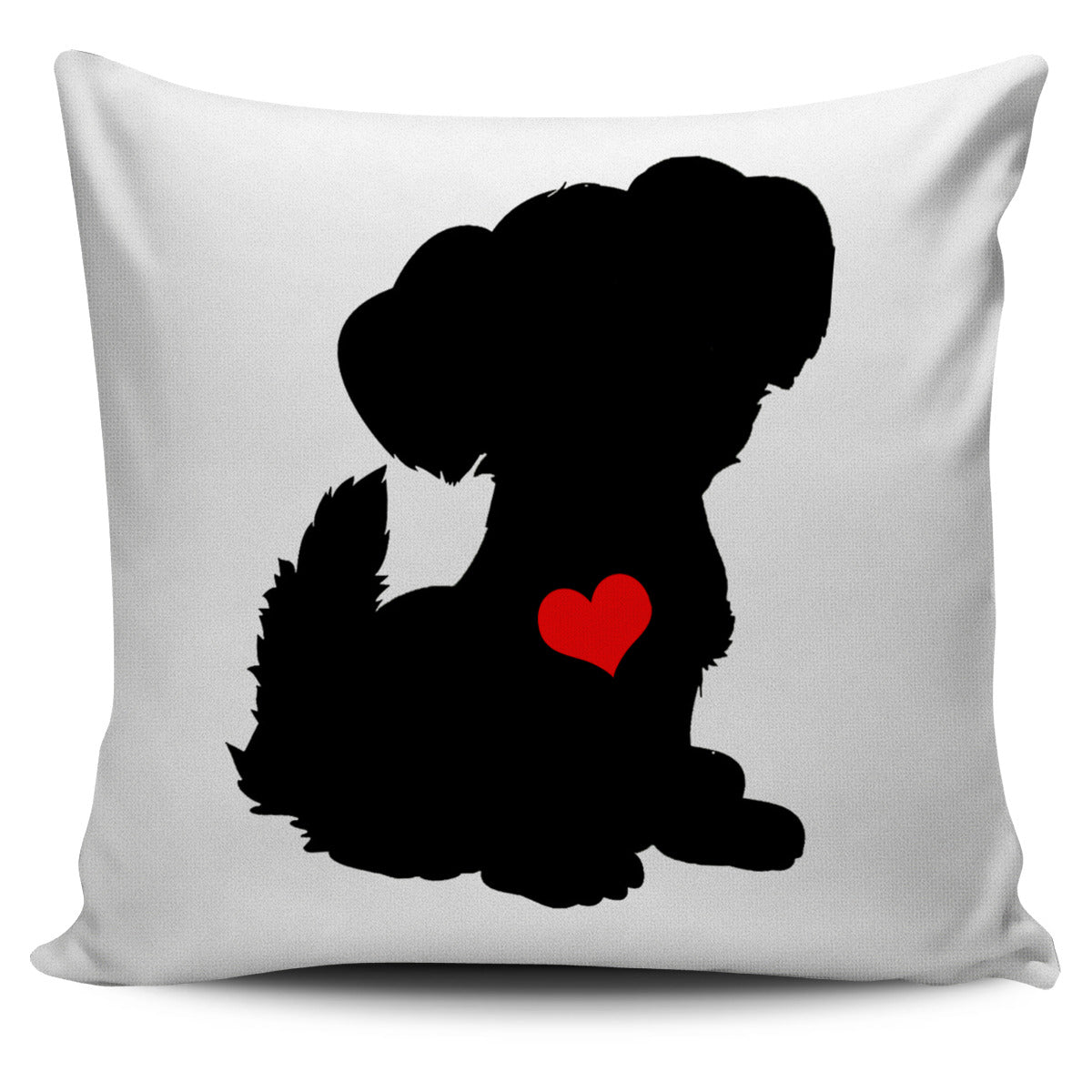 Dog Heart Pillow Cover