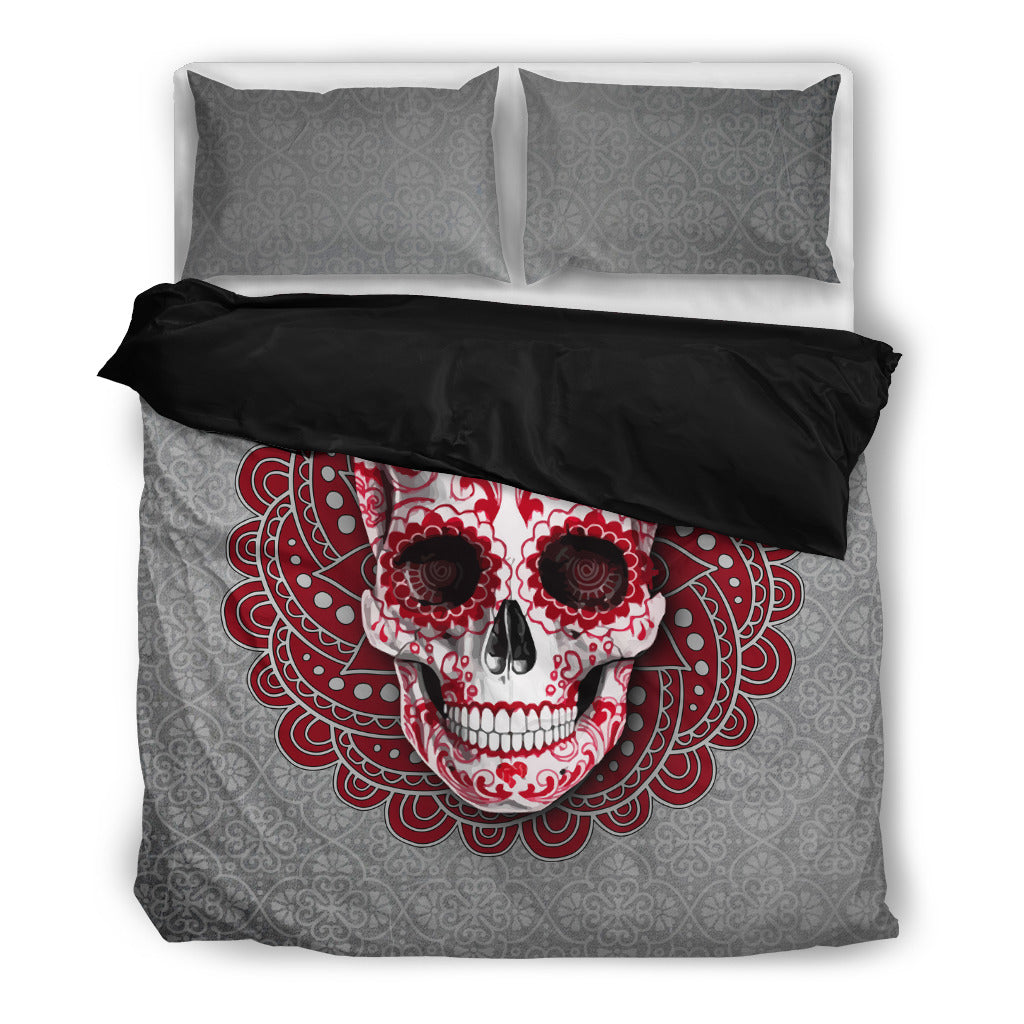 Red Mandala Skull Bedding Set - $114.95 - $124.95