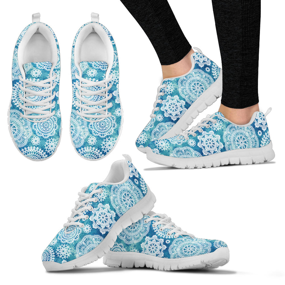 Blue Snowflake Women's Sneakers