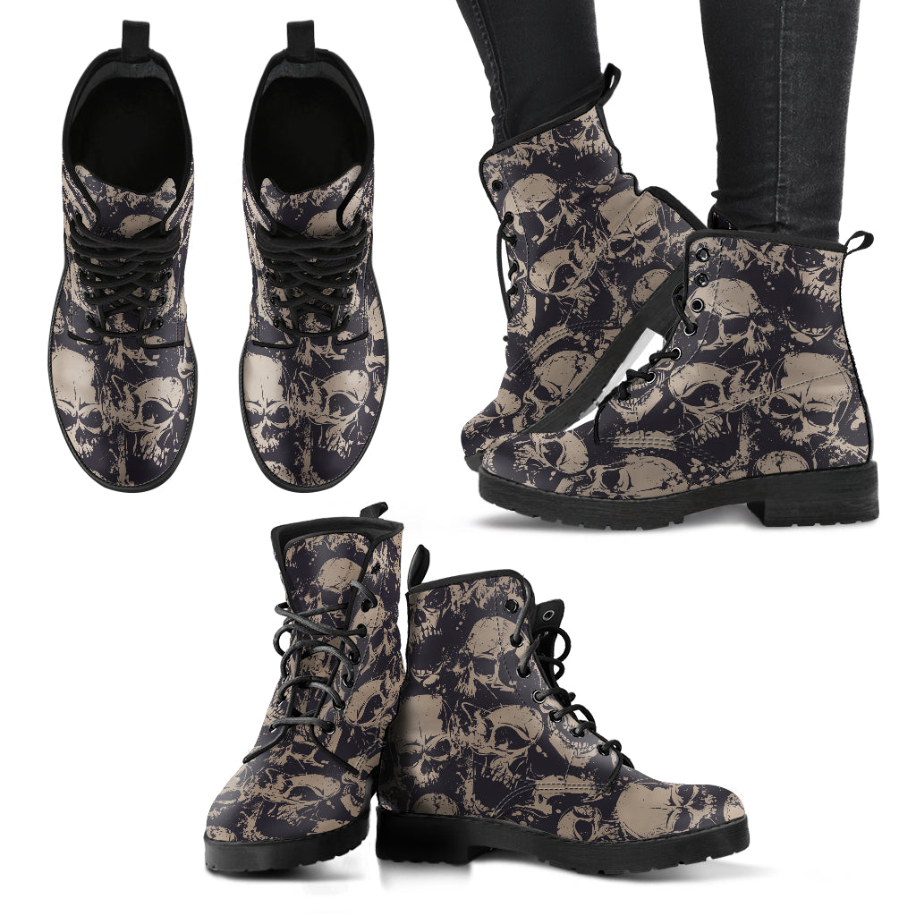 Skulls Women's Eco-Friendly Leather Boots