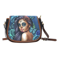 Load image into Gallery viewer, Calavera Canvas/Leather Saddle Bag
