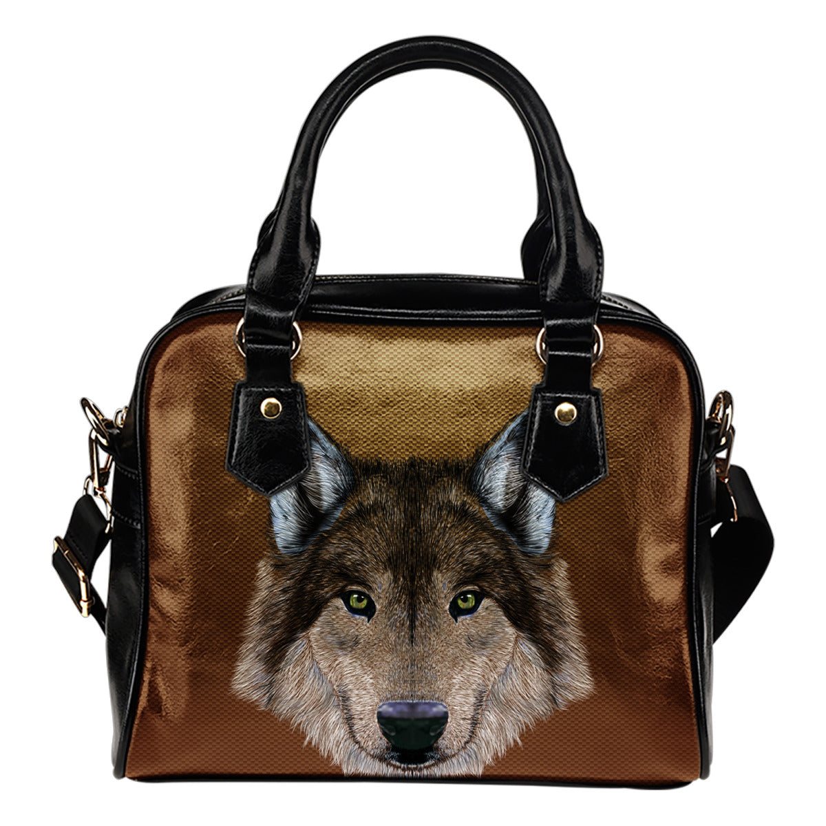 Gray Wolf Shoulder Handbag