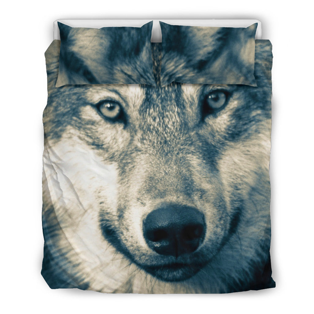 Wolf Head Bedding Set With Beige Backing - $114.95 - $124.95