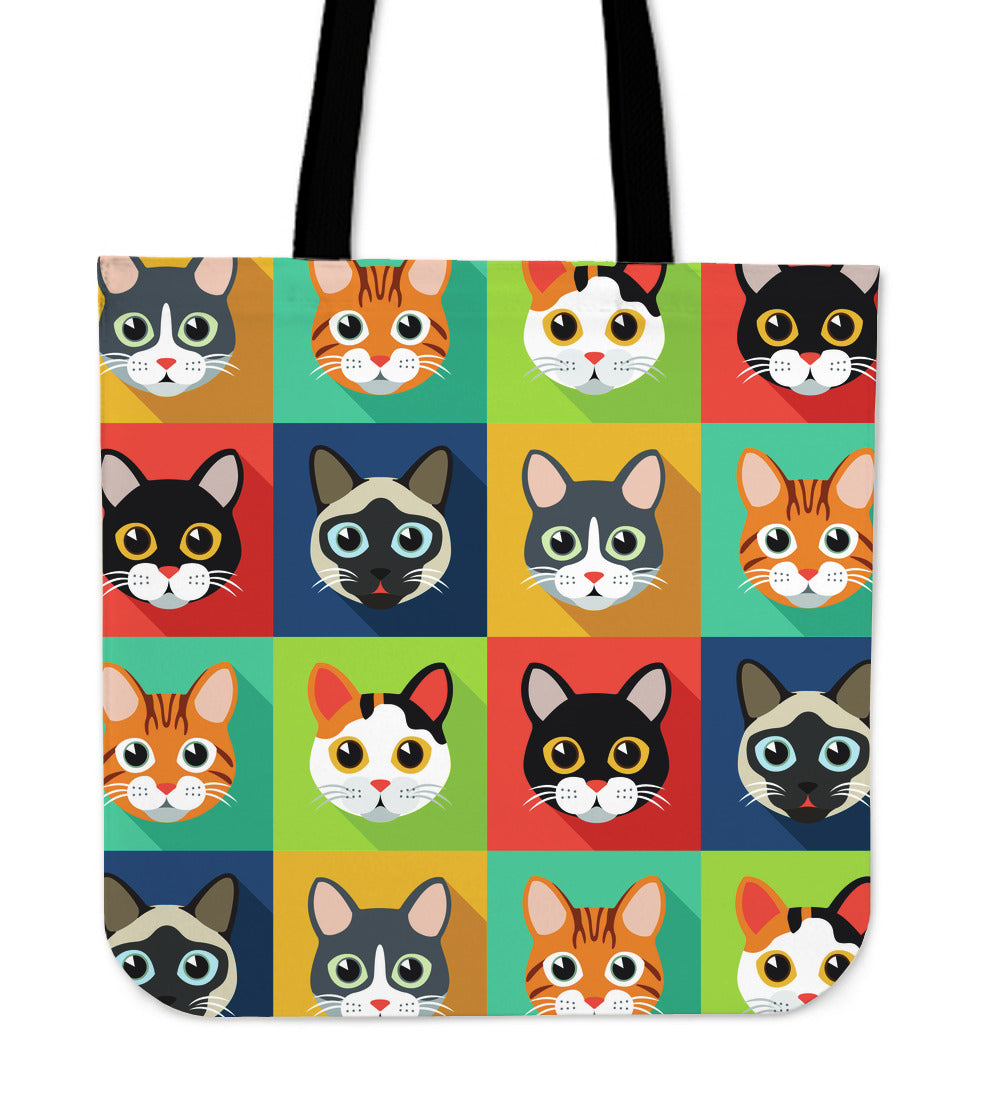 Cat Pattern Tote Bag