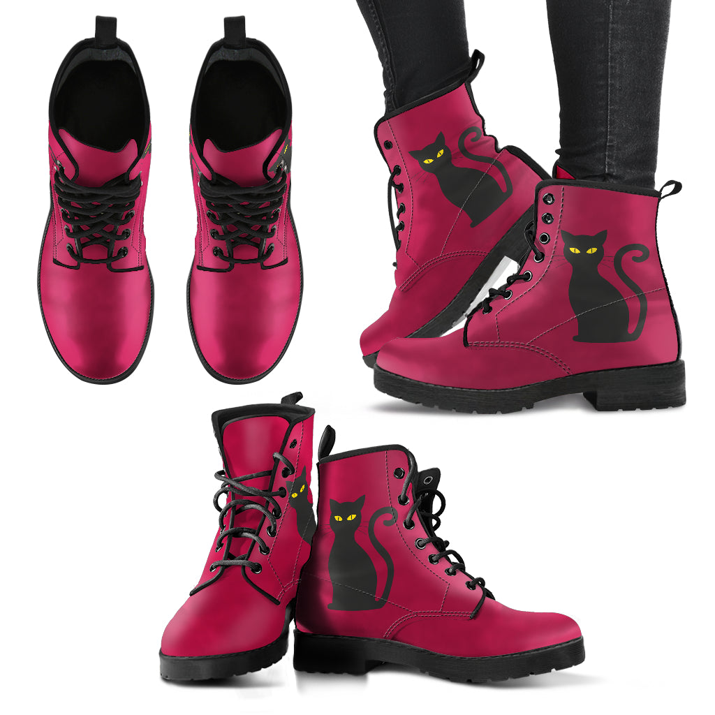Cat Women's Pink Eco-Friendly Leather Boots