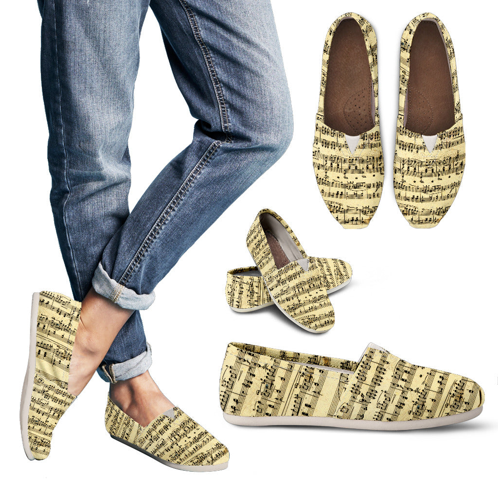 Sheet Music Women's Casual Canvas Shoes