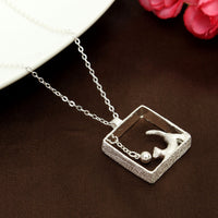 Load image into Gallery viewer, Sterling Silver Cat in the Box Necklace
