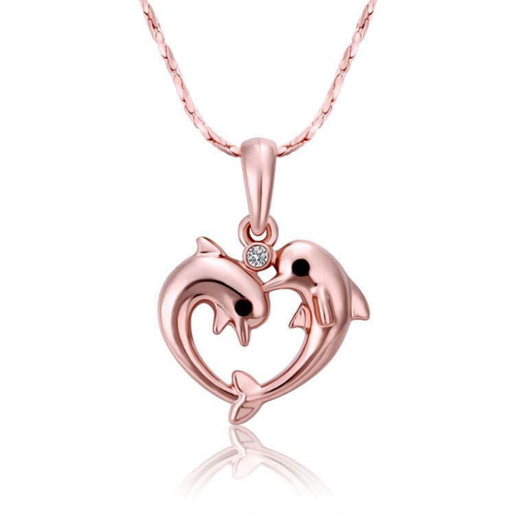 Dolphin Rose Gold Necklace