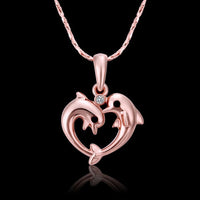 Load image into Gallery viewer, Dolphin Rose Gold Necklace
