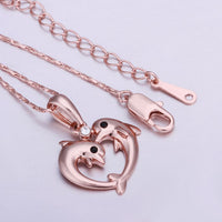 Load image into Gallery viewer, Dolphin Rose Gold Necklace

