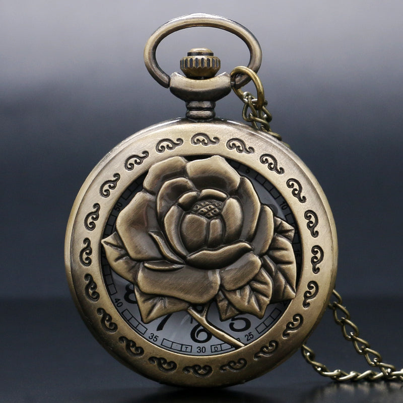 Bronze Antique Rose Pocket Watch