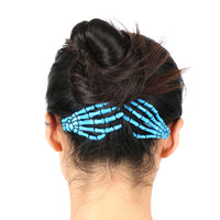 Load image into Gallery viewer, Colorful Skeleton Hand Hair Clips
