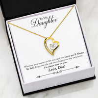 Load image into Gallery viewer, Daughter Safe Journey In Life Dad Necklace
