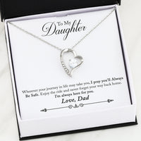 Load image into Gallery viewer, Daughter Safe Journey In Life Dad Necklace
