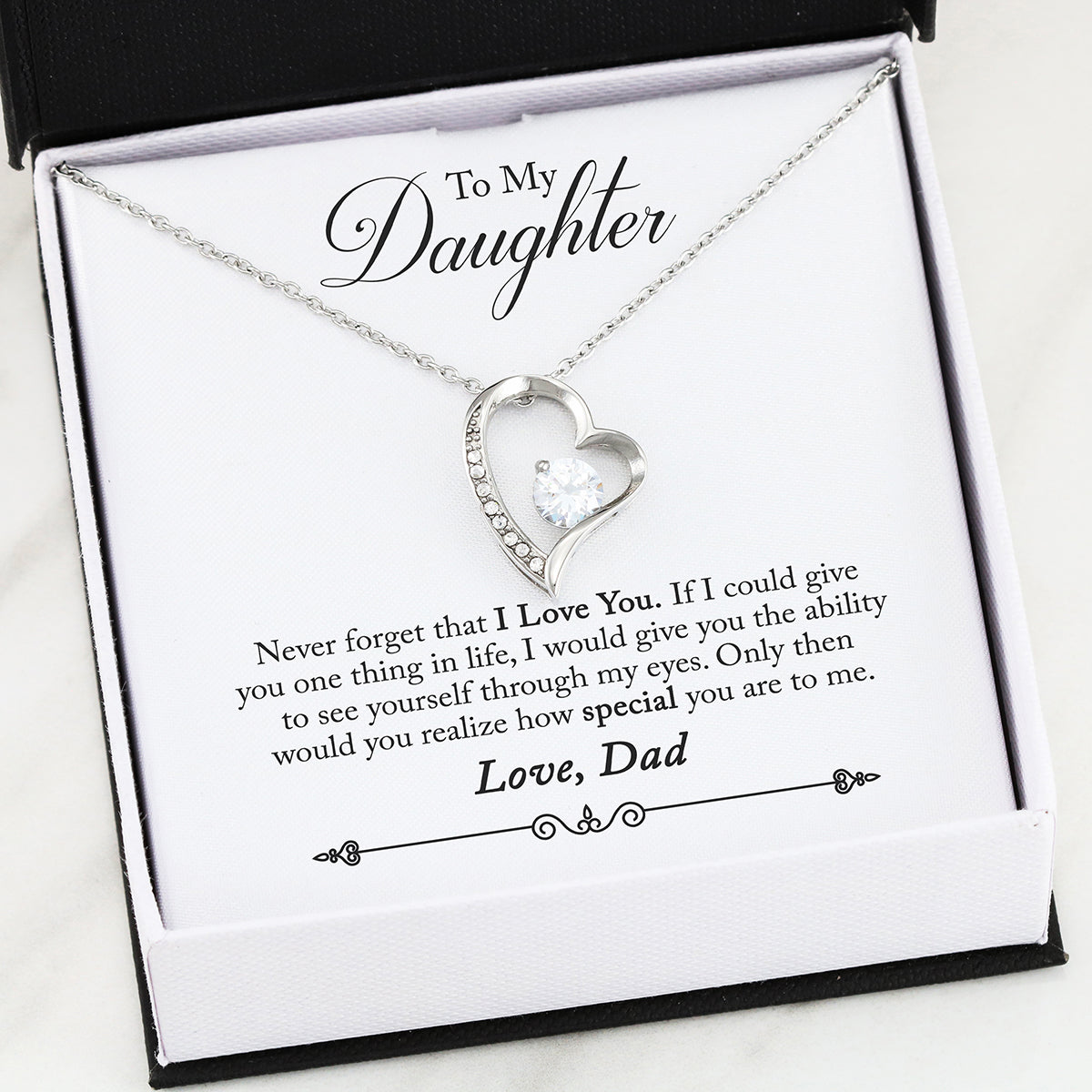 Daughter I Love You Dad Necklace