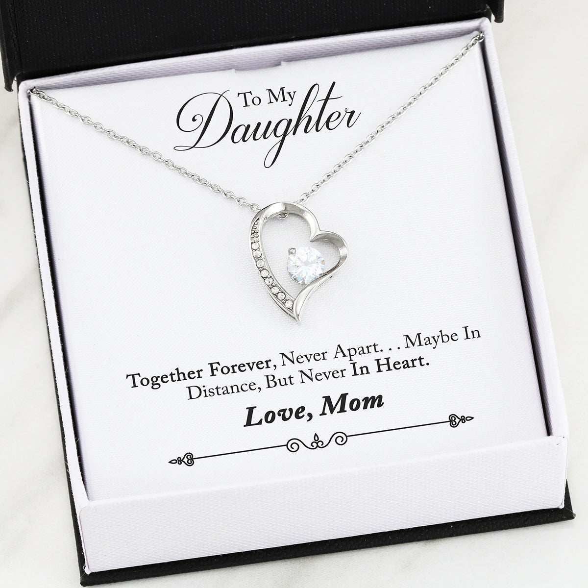 Together Forever In Heart Daughter Necklace