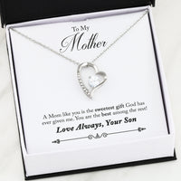 Load image into Gallery viewer, Mother You Are The Best From Son Heart Necklace
