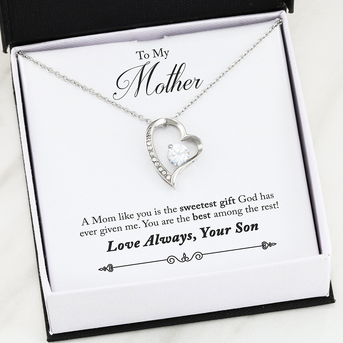 Mother You Are The Best From Son Heart Necklace