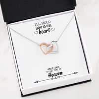 Load image into Gallery viewer, I’ll Hold You In My Heart Interlocking Heart Necklace

