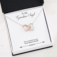 Load image into Gallery viewer, Guardian Angel Interlocking Heart Necklace
