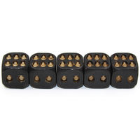 Load image into Gallery viewer, Black Skull Dice (Set of 5)

