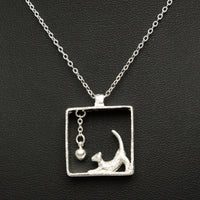 Load image into Gallery viewer, Sterling Silver Cat in the Box Necklace
