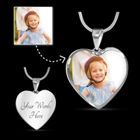 Load image into Gallery viewer, Custom Photo Heart Pendant Necklace
