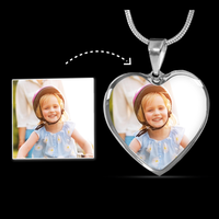 Load image into Gallery viewer, Custom Photo Heart Pendant Necklace
