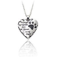 Load image into Gallery viewer, No longer by my side Cat/Dog Paw Pendant Necklace
