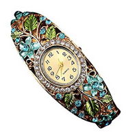 Load image into Gallery viewer, Bracelet Crystal Flower Watch
