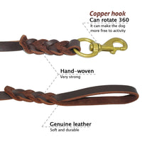 Load image into Gallery viewer, Braided Leather Dog Leash
