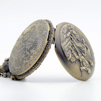 Load image into Gallery viewer, Vintage Bronze Brave Soldier Pocket Watch
