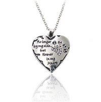 Load image into Gallery viewer, No longer by my side Cat/Dog Paw Pendant Necklace
