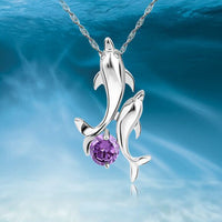 Load image into Gallery viewer, Dolphin Crystal Necklace
